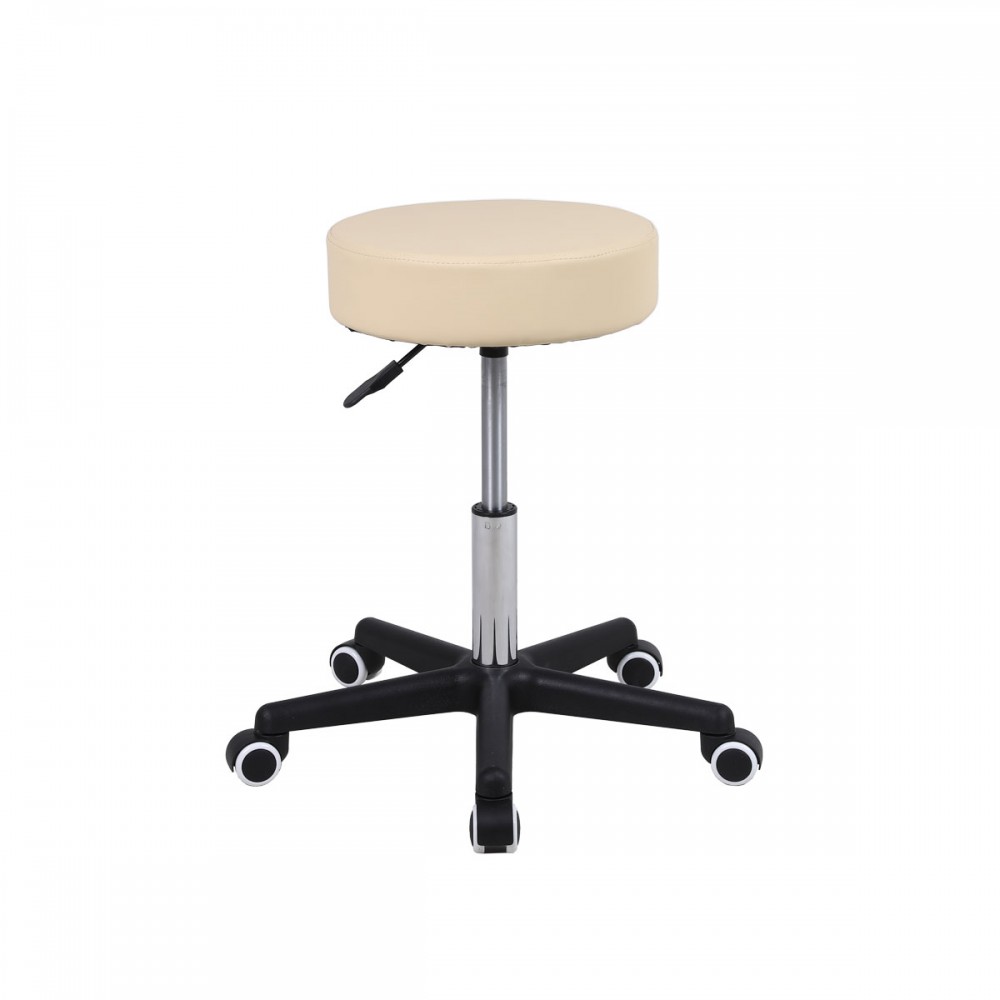 Τροχήλατο σκαμπό ρυθμιζόμενου ύψους – μπεζ Κρεβάτια Εξέτασης