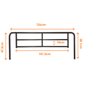 Κάγκελα Καφέ Κρεβάτια Χειροκίνητα