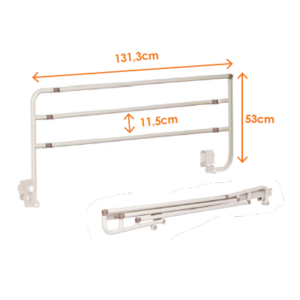 Κάγκελα πτυσσόμενα, μπεζ (ζεύγος) Κρεβάτια Χειροκίνητα